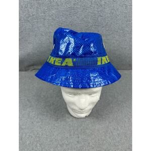 IKEA Knorva Frakta Blue Bucket Hat Unisex One Size Bag Hat‎ Lined